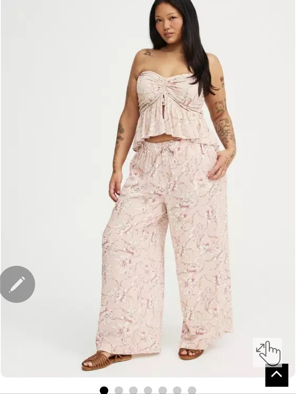 NWT TORRID Pull-On High-Rise Gauze Wide-Leg Pant & TOP SET 0X